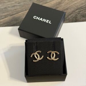 Chanel 2025 Gold CC Stud Earrings